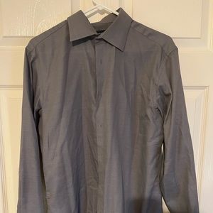 Grey Billy London brand dress shirt size 15 1/2 x 34/35 medium